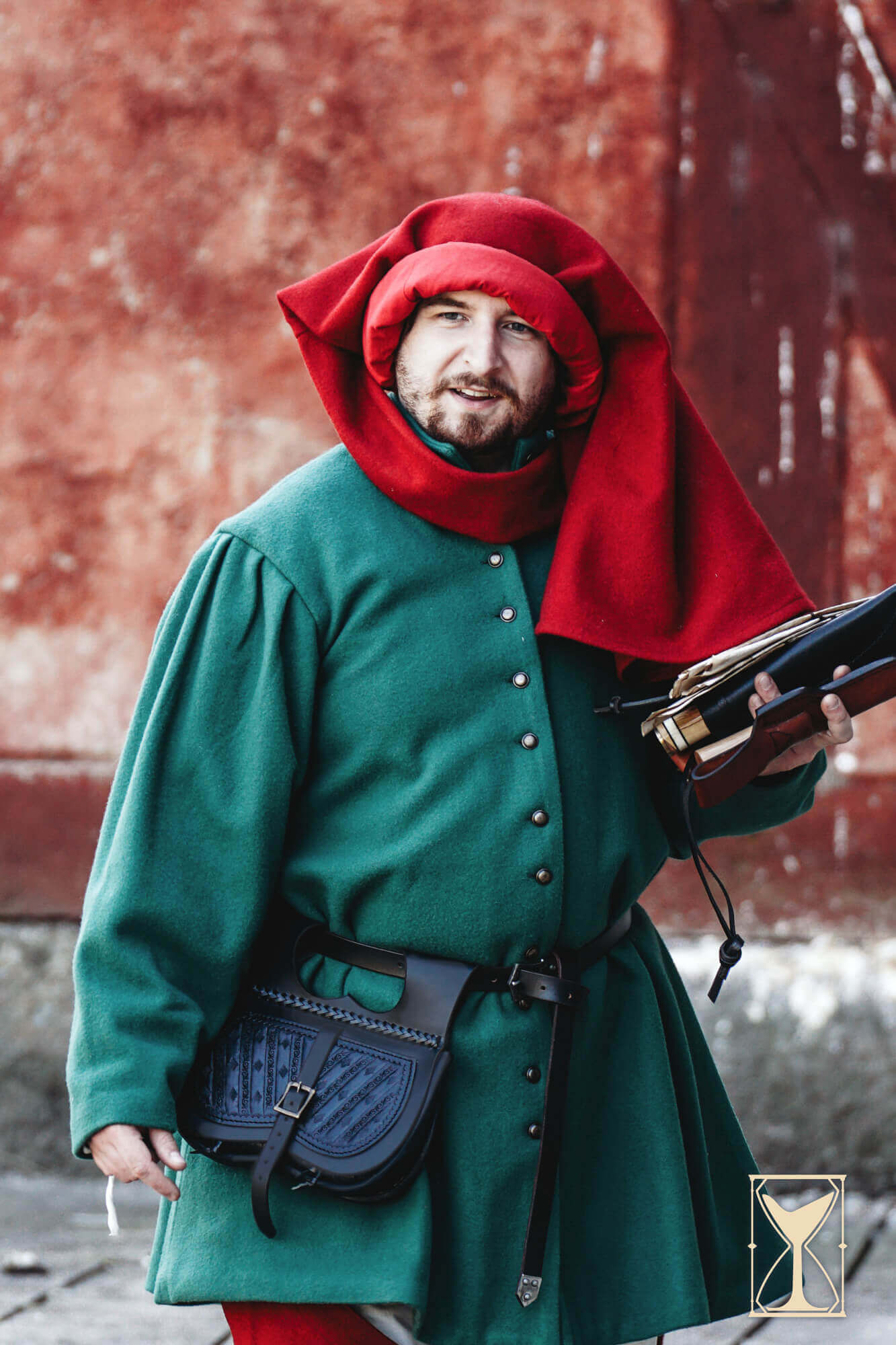 Medieval tapestry depicting knights on horseback from the Medieval Collection, showcasing historical armor and attire.