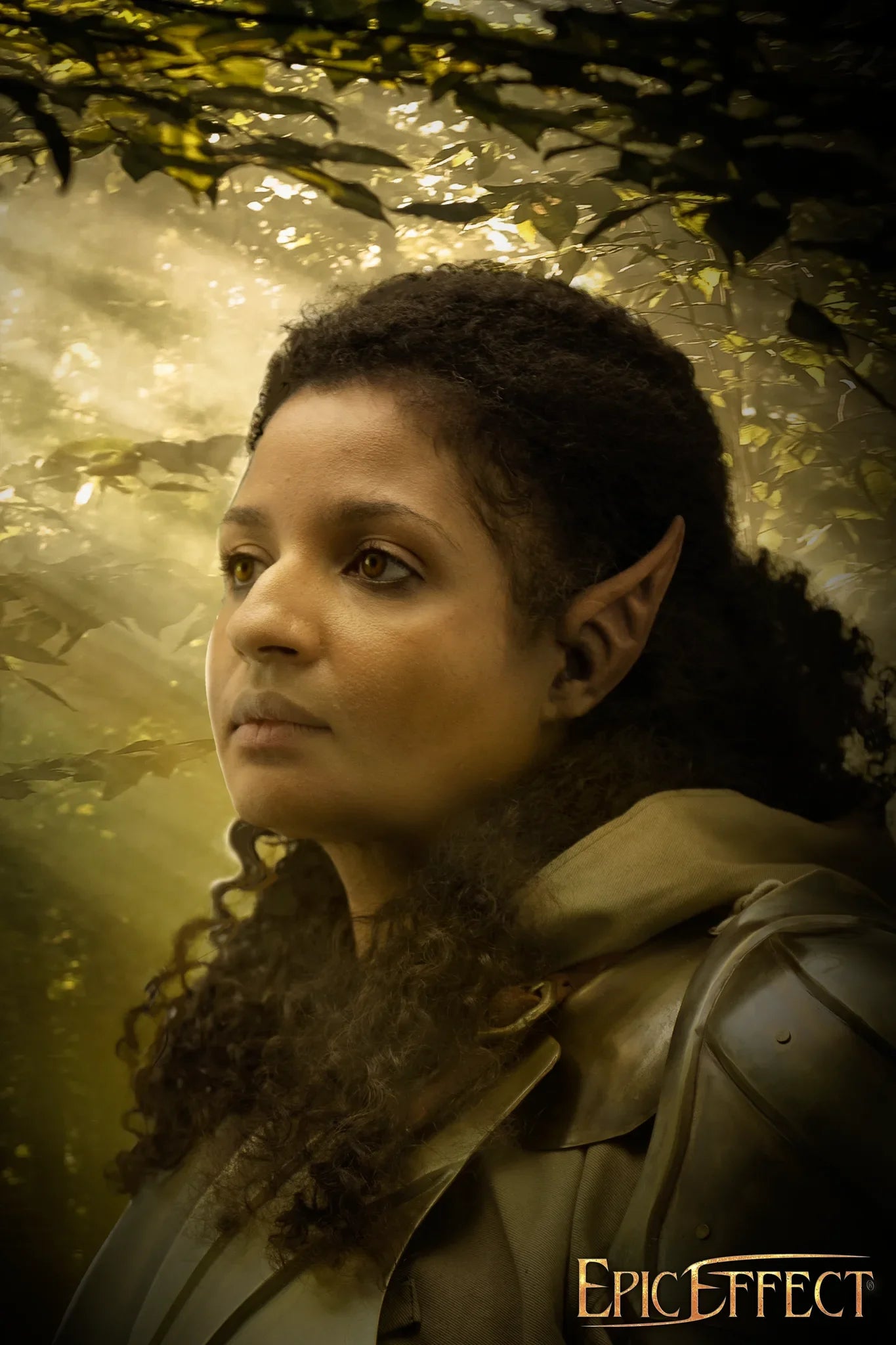 Elven Ears Long worn by a character in a mystical forest setting, showcasing their unique elf-like features.