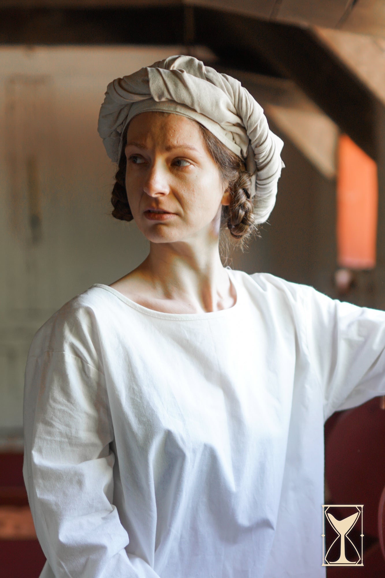 Rectangular Veil and Fillet - Cotton/Linen Blend - Epic Armoury America