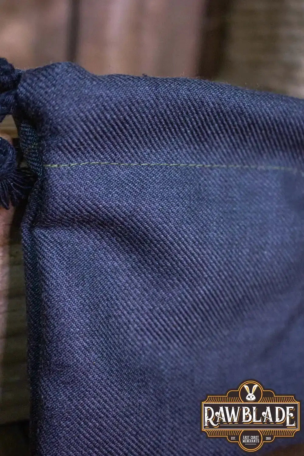 Timber Pouch Premium shown in a close-up, showcasing thick cotton fabric and quality stitching.