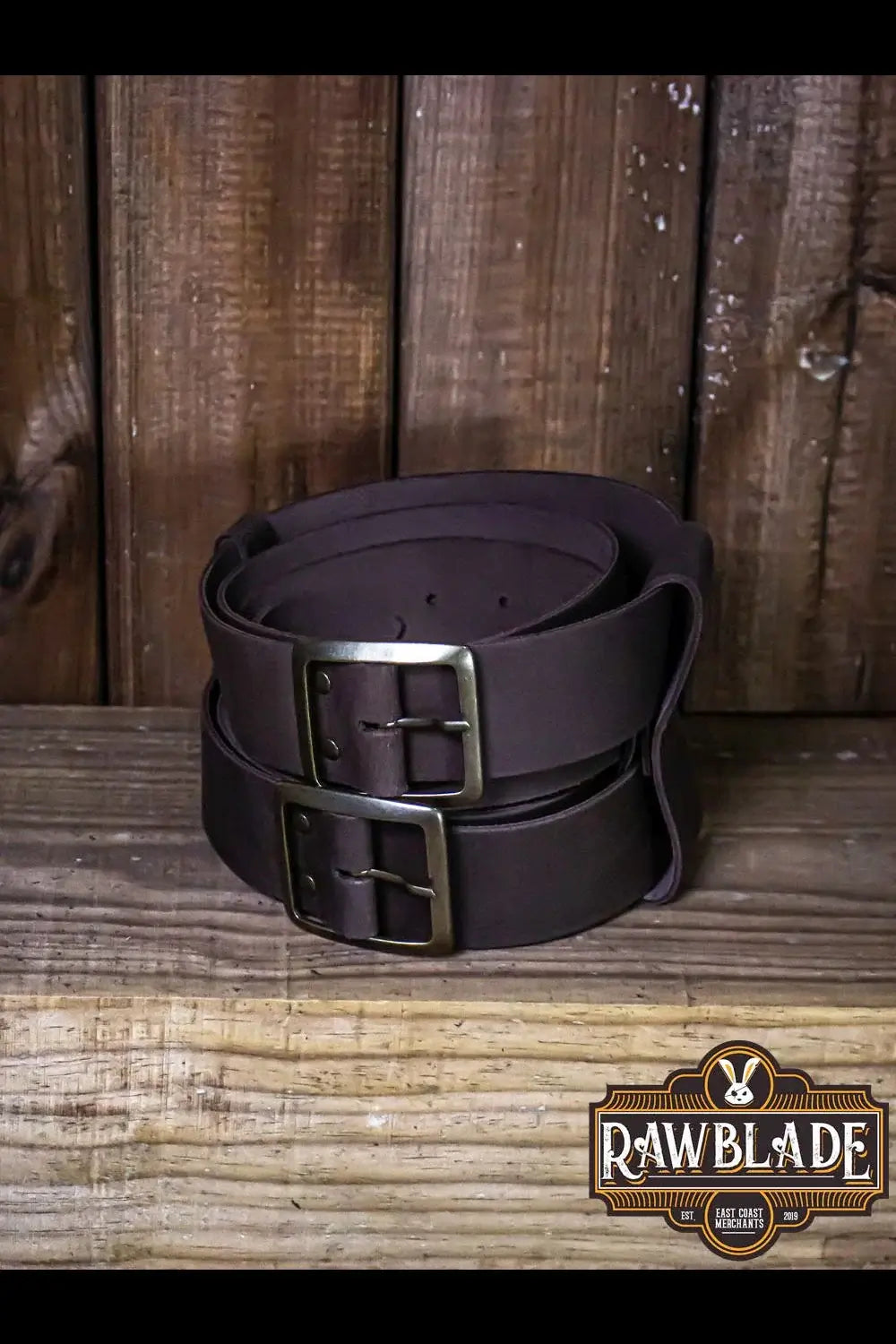 Beligor Double Belt, high-quality leather belt with double buckle for versatile tool carrying.