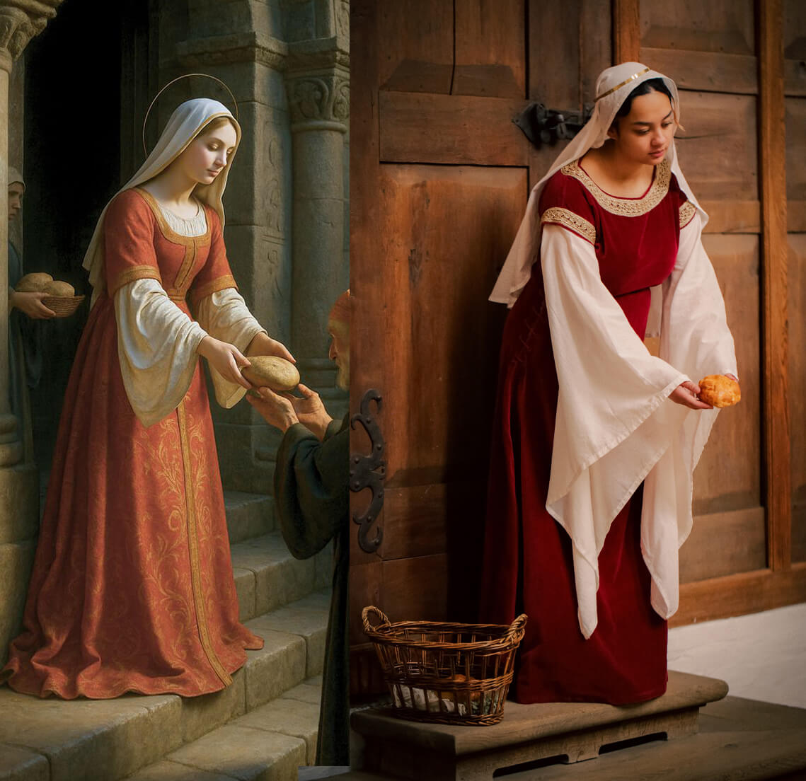 Yoremade historical costume inspiration from painting and modern interpretation.