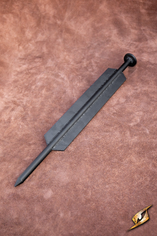Storm Born Tent Peg - 60 cm, durable black iron stake for anchoring tents in harsh weather conditions.