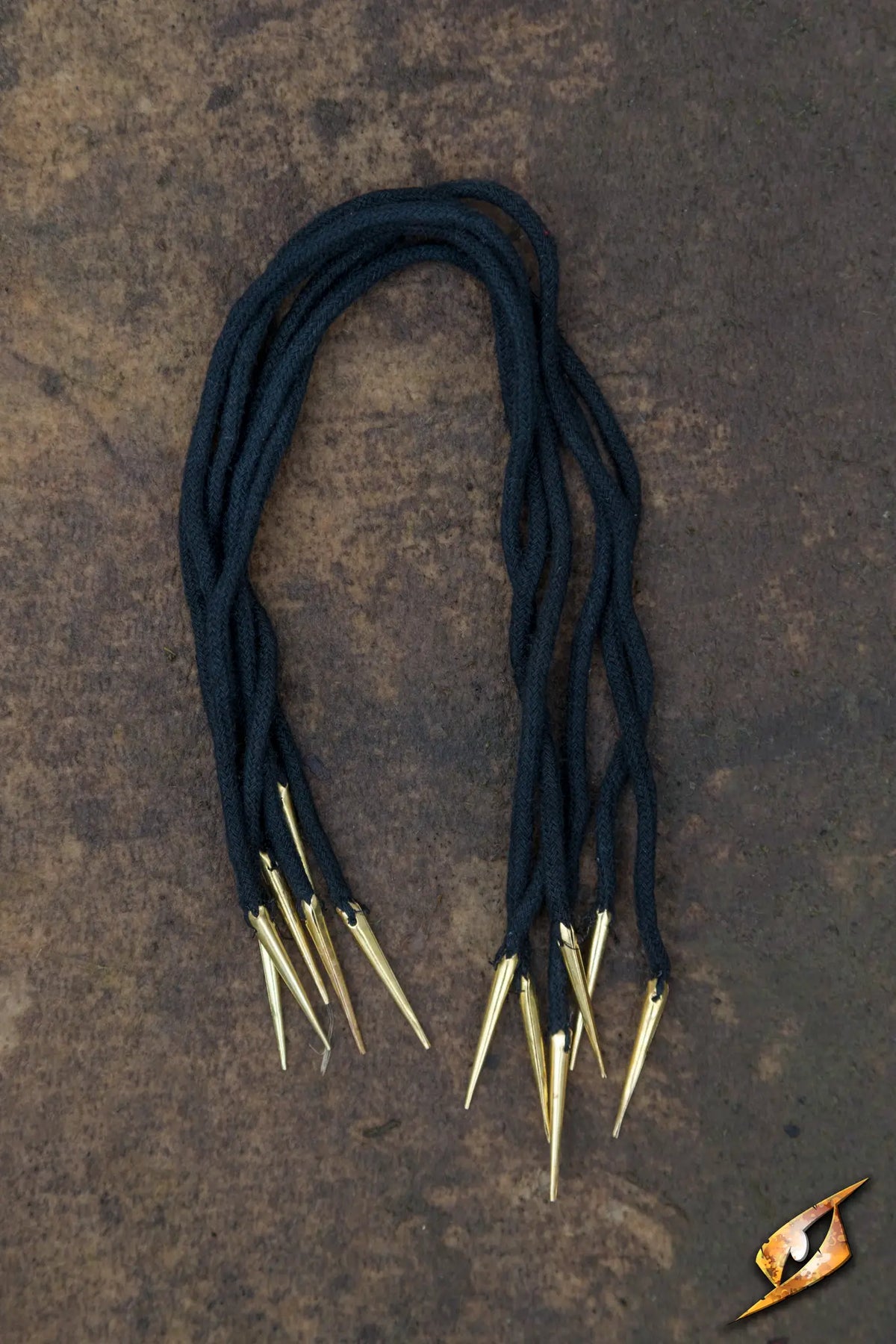 Tie Strings With Points for easy lacing, featuring durable black cords and pointed ends.