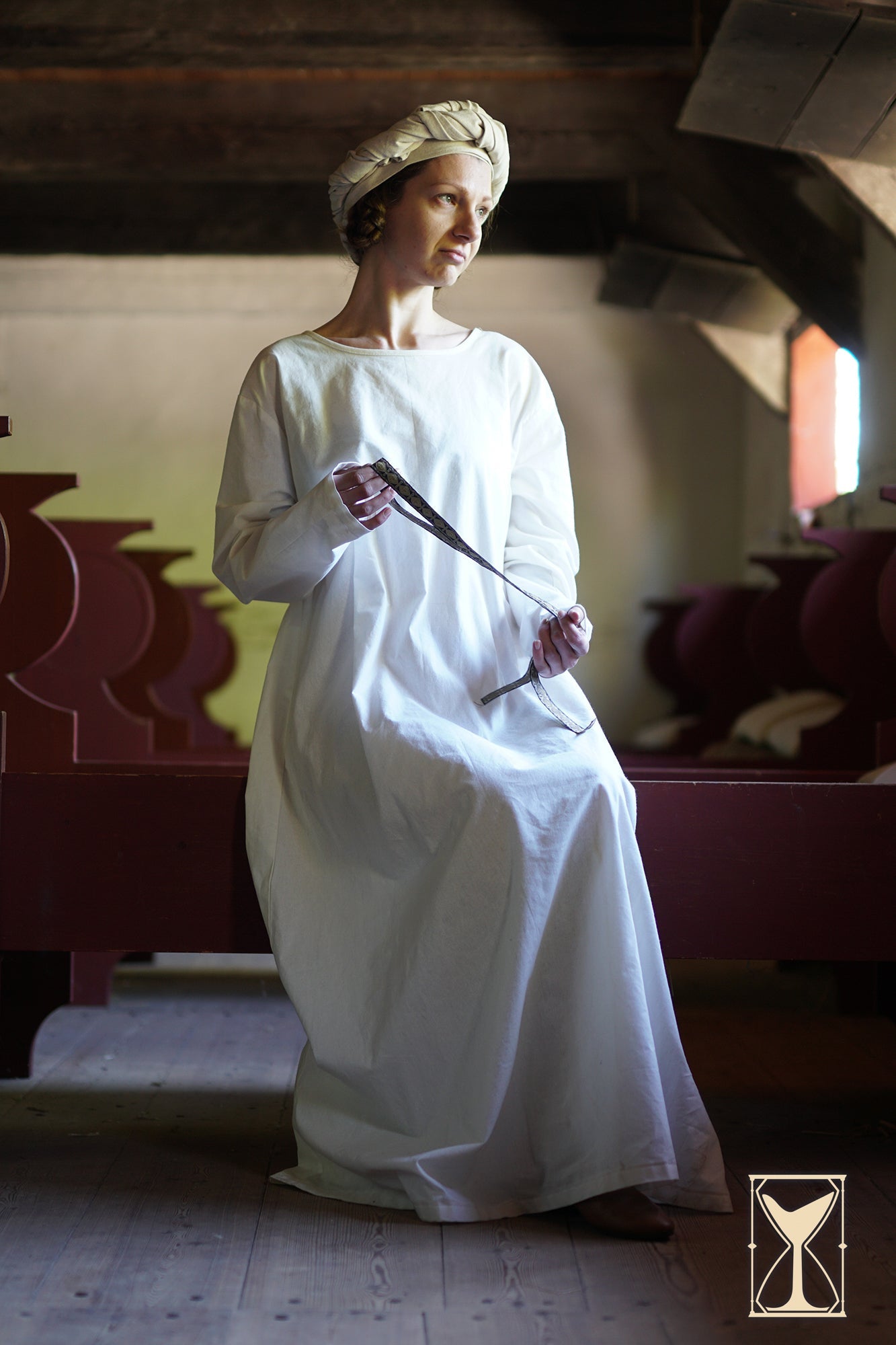 Rectangular Veil and Fillet - Cotton/Linen Blend - Epic Armoury America