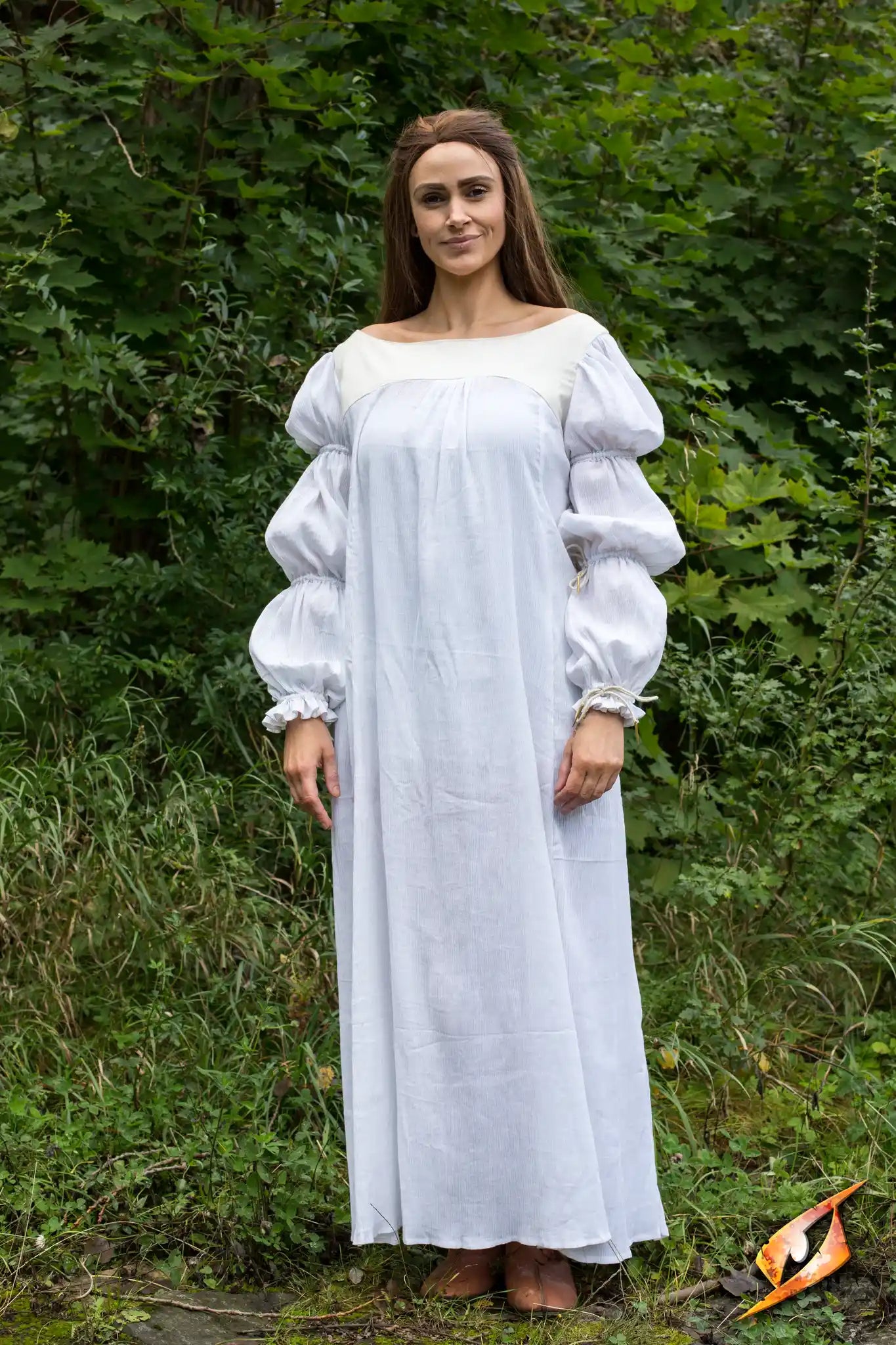 white medieval dresses Fairy Dress with Bell Sleeves- Handmade Inspired Dress perfect for festivals Medieval Dresses & Renaissance Gowns