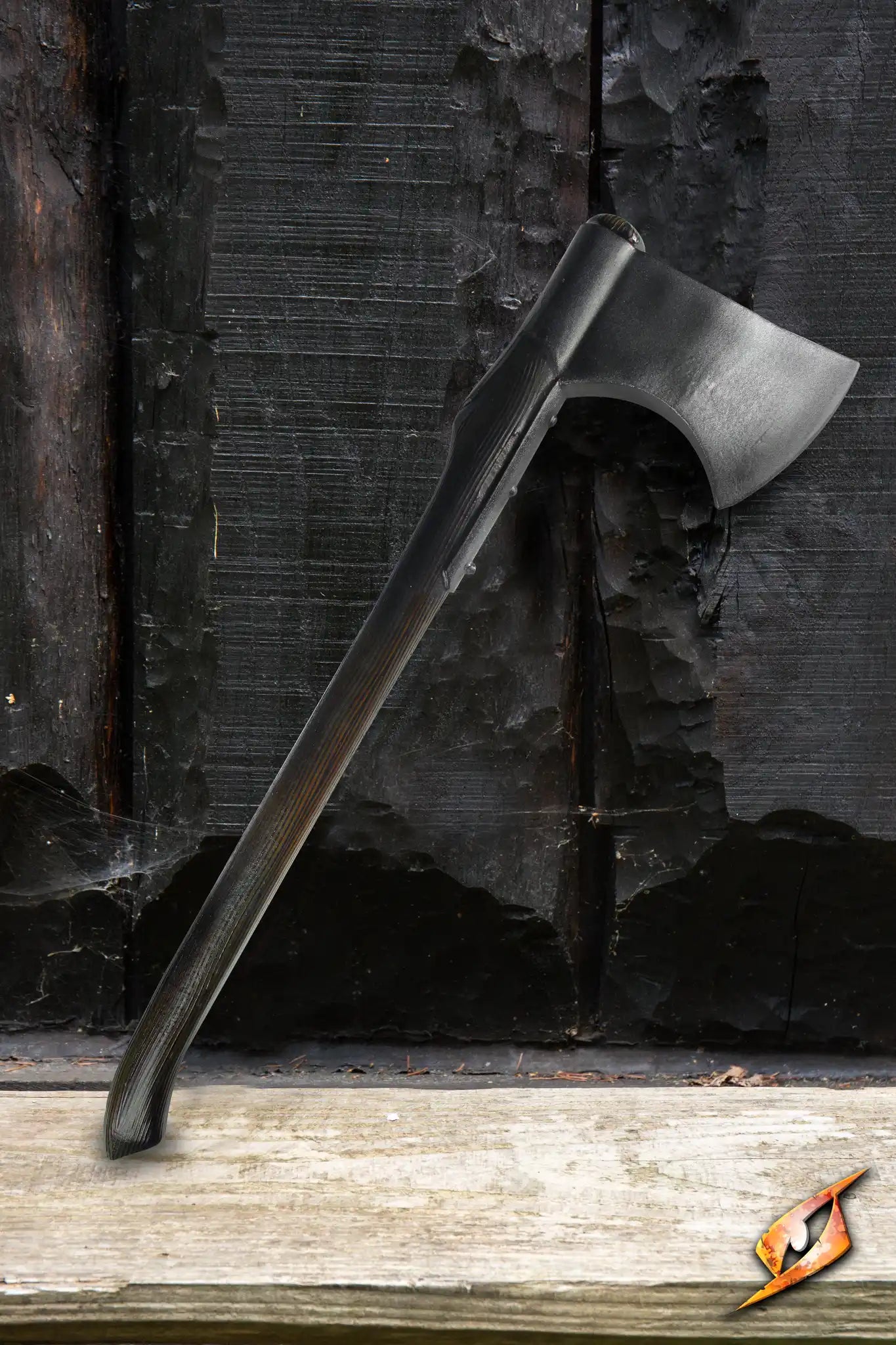 Wood Axe - 85 cm with dark wood handle and steel gray axe head, realistic design for non-combat characters.