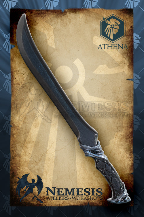Sleek Assassin's knife displayed against a stylized backdrop, representing stealth and elegance in design.