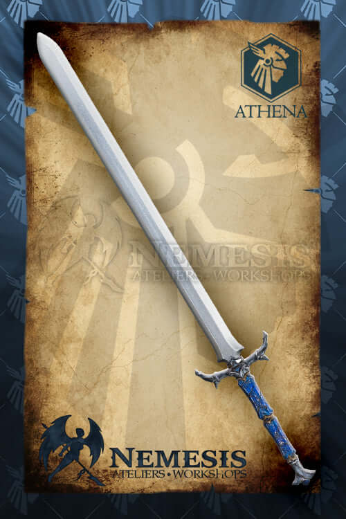 Wizard's sword with a long blade and intricate hilt, showcasing Isolde's power and arcane style.