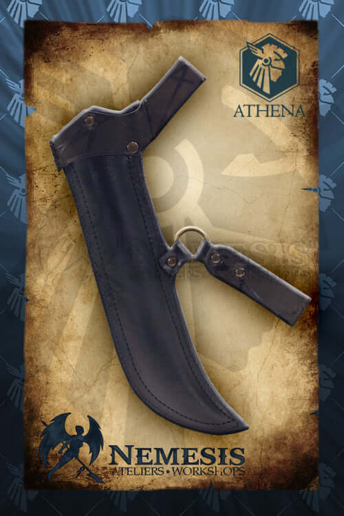 Athena Scabbard - Assassin's Knife displayed on an artistic background showcasing craftsmanship.