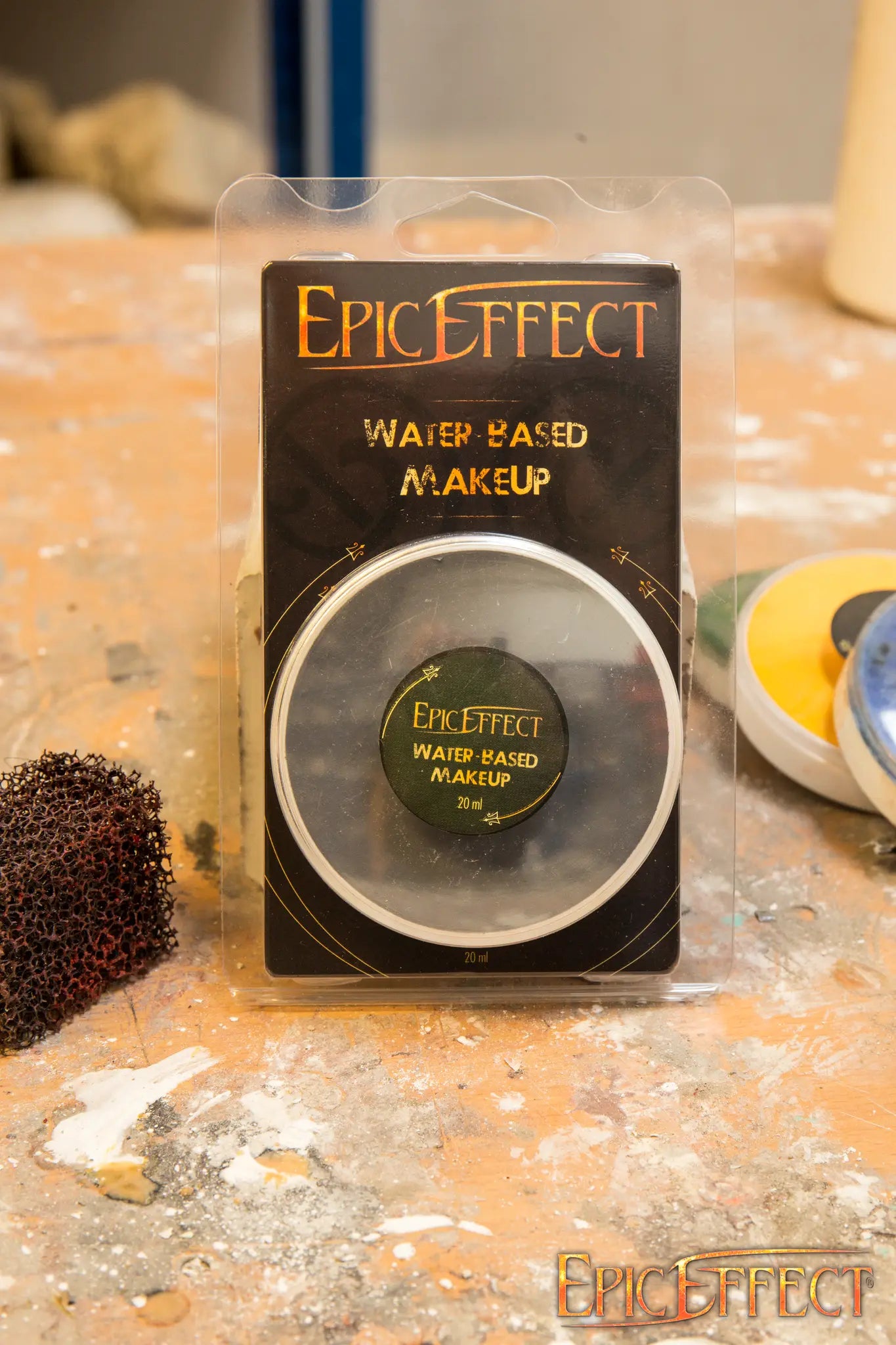 Water Based Make Up - Grey product packaging by Epic Effects featuring gray compact powder makeup.