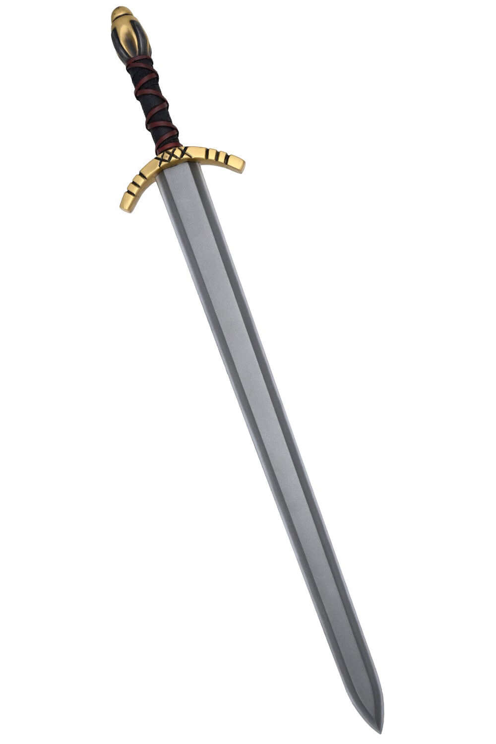 Alesia II short sword with a modern gold and black design, ideal for LARP activities and dual-wielding.