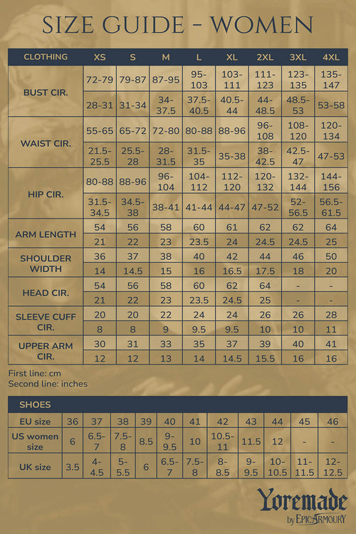Yoremade Size Guide: Epic Armoury Apparel & Footwear | Epic Armoury